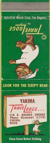 Matchbook Cover - Travel Lodge Motel Yakima WA