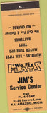 Matchbook Cover - Jim's Service Center Car Repair Kalamazoo MI