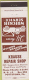 Matchbook Cover - Krause Repair Shop Pottstown PA