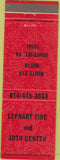 Matchbook Cover - Lephart Tire  and  Auto Center Somerset PA