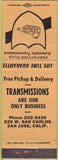 Matchbook Cover - Perfection Plus Transmission San Jose CA