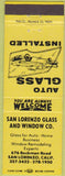 Matchbook Cover - San Lorenzo Glass  and  Windows CA