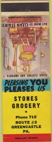 Matchbook Cover - Stones Grocery Greencastle PA