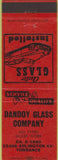 Matchbook Cover - Dandoy Glass Co Torrance CA red