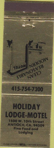Matchbook Cover - Holiday Lodge Motel Antioch CA