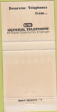Matchbook Cover - GTE General Telephone WEAR phones 30 Strike