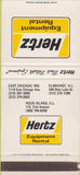 Matchbook Cover - Hertz Rental Equip East Chicago IN Elmhurst SAMPLE 30 Strike