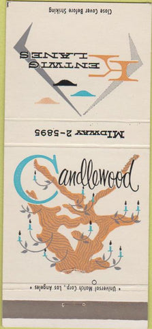 Matchbook Cover - Kentwig Lanes Bowling Vallejo CA Billiards 30 Strike