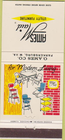 Matchbook Cover - Ames Maid Furniture Parkersburg WV  30 Strike