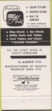 Matchbook Cover - Ames Maid Furniture Parkersburg WV  30 Strike