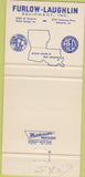 Matchbook Cover - Furlow Laughlin Tractors Baton Rouge New Orleans LA 30 Strike