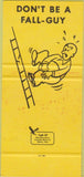 Matchbook Cover - Shell Oil Gas Safety Fall Guy SAMPLE 30 Strike