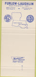 Matchbook Cover - Furlow Laughlin Tractors Baton Rouge New Orleans LA 30 Strike