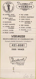 Matchbook Cover - Vermeer Sales Service tractors Arvada CO 30 Strike