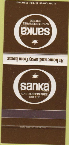 Matchbook Cover - Sanka Coffee Caffein Free SAMPLE 30 Strike