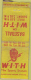 Matchbook Cover - WITH Radio Baltimore MD Colts Schedule POOR BOBTAIL