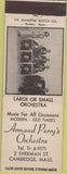 Matchbook Cover - Armand Perry's Orchestra Cambridge MA