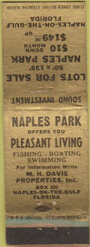 Matchbook Cover - Naples Park FL Lots WEAR