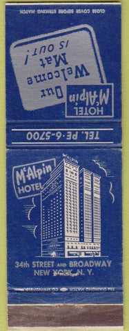 Matchbook Cover - Hotel McAlpin New York City WEAR