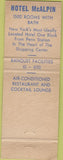 Matchbook Cover - Hotel McAlpin New York City WEAR