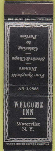 Matchbook Cover - Welcome Inn Watervliet NY