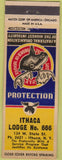 Matchbook Cover - Moose Lode Ithaca Lodge #666 Ithaca NY