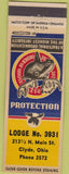 Matchbook Cover - Moose Lodge Clyde OH
