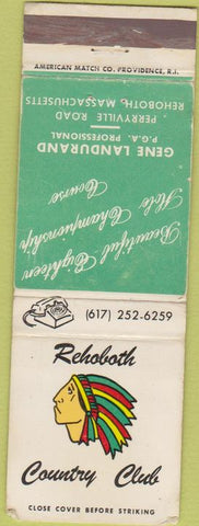 Matchbook Cover - Rehoboth Cuontry Club Rehoboth MA WEAR