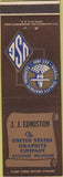Matchbook Cover - JJ Edmiston United States Graphite Saginaw MI