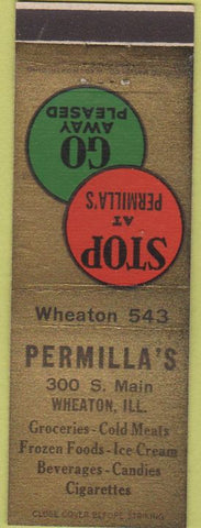 Matchbook Cover - Permilla's Wheaton IL grocery