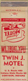 Matchbook Cover - Twin J Motel Corydon IN WORN