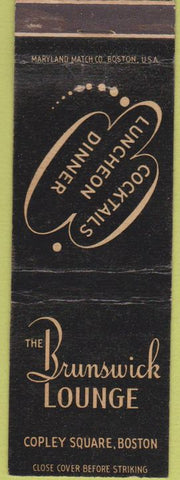 Matchbook Cover - Brunswick Lounge Copley Square Boston MA