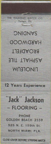 Matchbook Cover - Jack Jackson Flooring North Miami FL