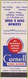 Matchbook Cover - Saginaw Sash Door Cornell Fibre Board Saginaw MI