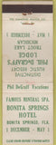Matchbook Cover - Phil DeGraff's Lodge Trout Lake MI Bonita Springs FL WEAR
