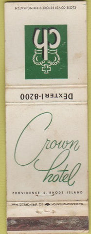Matchbook Cover - Crown Hotel Providence RI WORN