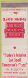 Matchbook Cover - Chicago Outer Belt Safety South Chciago IL
