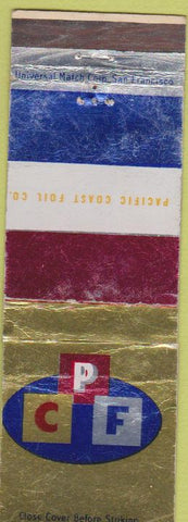 Matchbook Cover - Pacific Coast Foil Co  WEAR