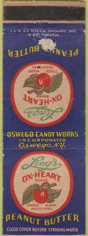 Matchbook Cover - Long's Ox Heart Peanut Butter WEAR