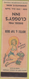 Matchbook Cover - Cloggy's Inn Minneapolis MN pinup CREASE