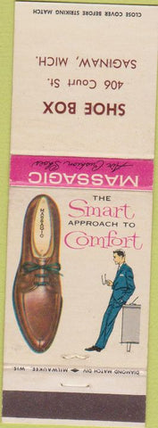 Matchbook Cover - Massagic Men's shoes Saginaw MI