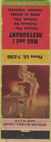 Matchbook Cover - Mac and I Restaurant Holland OH pinup WEAR