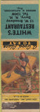 Matchbook Cover - White's Restaurant Derry NH pinup WEAR