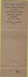 Matchbook Cover - Oxford Hotel Enid OK WEAR