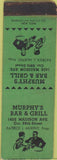 Matchbook Cover - Murphy's Bar Grill New York City Safety First SAMPLE