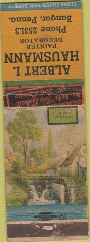 Matchbook Cover - Albert Hausmann Painter Bangor PA WORN