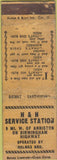 Matchbook Cover - H and H Service oil gas Anniston AL WORN