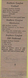 Matchbook Cover - Southern Comfort Bourbon Hotel Abbott Park Providence RI