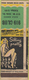 Matchbook Cover - 919 Club girlie pinup Chicago IL WORN LL25