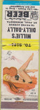 Matchbook Cover - Millie's Dilly Dally St Paul MN pinup POOR